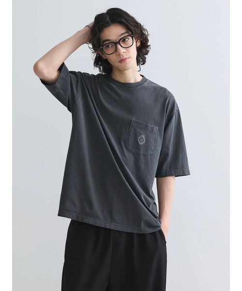 CRAFT STANDARD BOUTIQUE（クラフトスタンダードブティック）の「【ユニセックス】エンブレム刺繍ポケットTEE（Tシャツ/カットソー・レディース・ベージュ/ピンク/カーキ/オフホワイト/チャコールグレー/ブルー・M/L/XL）」の14枚目の写真
