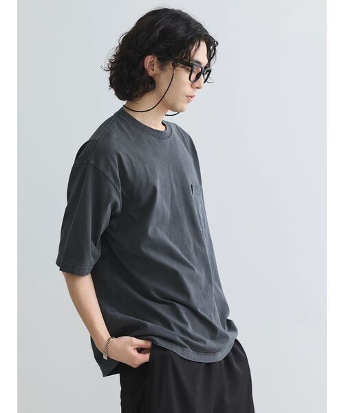 CRAFT STANDARD BOUTIQUE（クラフトスタンダードブティック）の「【ユニセックス】エンブレム刺繍ポケットTEE（Tシャツ/カットソー・レディース・ベージュ/ピンク/カーキ/オフホワイト/チャコールグレー/ブルー・M/L/XL）」の15枚目の写真