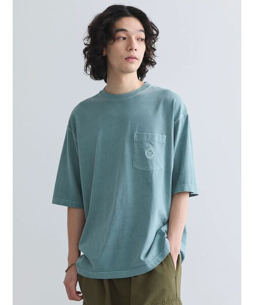 CRAFT STANDARD BOUTIQUE（クラフトスタンダードブティック）の「【ユニセックス】エンブレム刺繍ポケットTEE（Tシャツ/カットソー・レディース・ベージュ/ピンク/カーキ/オフホワイト/チャコールグレー/ブルー・M/L/XL）」の20枚目の写真