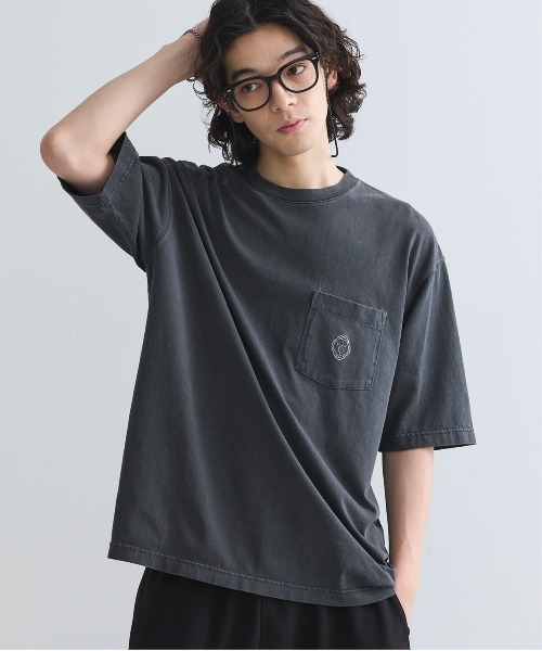 CRAFT STANDARD BOUTIQUE（クラフトスタンダードブティック）の「【ユニセックス】エンブレム刺繍ポケットTEE（Tシャツ/カットソー・レディース・ベージュ/ピンク/カーキ/オフホワイト/チャコールグレー/ブルー・M/L/XL）」の3枚目の写真