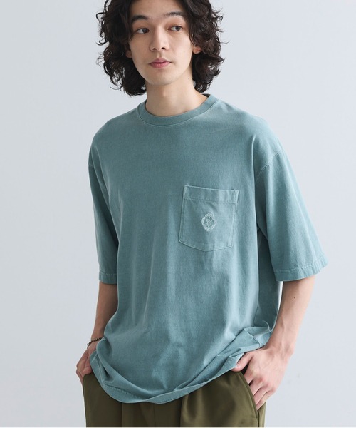 CRAFT STANDARD BOUTIQUE（クラフトスタンダードブティック）の「【ユニセックス】エンブレム刺繍ポケットTEE（Tシャツ/カットソー・レディース・ベージュ/ピンク/カーキ/オフホワイト/チャコールグレー/ブルー・M/L/XL）」の5枚目の写真