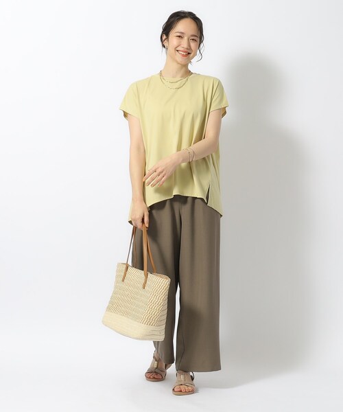 DRESKIP（ドレスキップ）の「【洗える/UV】Aライン 後ろタック フレンチトップス（Tシャツ/カットソー・レディース・ブラック/グリーン系/ライトイエロー系/ライトベージュ・02/03/04）」の11枚目の写真