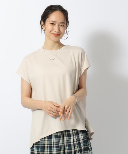 DRESKIP（ドレスキップ）の「【洗える/UV】Aライン 後ろタック フレンチトップス（Tシャツ/カットソー・レディース・ブラック/グリーン系/ライトイエロー系/ライトベージュ・02/03/04）」の13枚目の写真