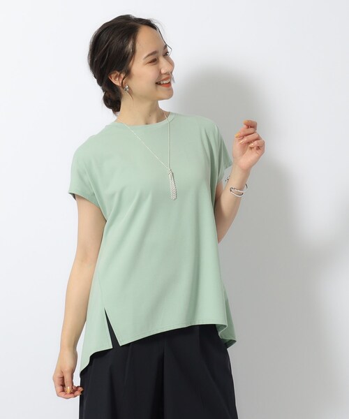 DRESKIP（ドレスキップ）の「【洗える/UV】Aライン 後ろタック フレンチトップス（Tシャツ/カットソー・レディース・ブラック/グリーン系/ライトイエロー系/ライトベージュ・02/03/04）」の17枚目の写真