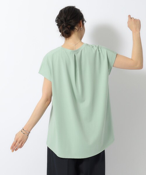DRESKIP（ドレスキップ）の「【洗える/UV】Aライン 後ろタック フレンチトップス（Tシャツ/カットソー・レディース・ブラック/グリーン系/ライトイエロー系/ライトベージュ・02/03/04）」の18枚目の写真