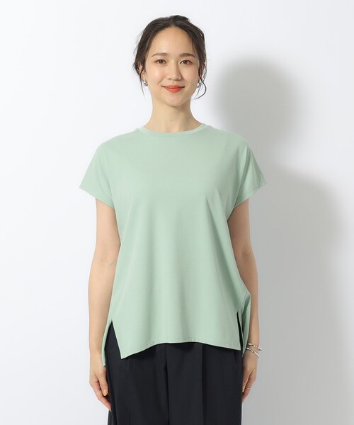 DRESKIP（ドレスキップ）の「【洗える/UV】Aライン 後ろタック フレンチトップス（Tシャツ/カットソー・レディース・ブラック/グリーン系/ライトイエロー系/ライトベージュ・02/03/04）」の21枚目の写真