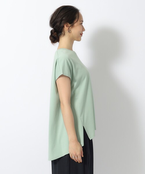 DRESKIP（ドレスキップ）の「【洗える/UV】Aライン 後ろタック フレンチトップス（Tシャツ/カットソー・レディース・ブラック/グリーン系/ライトイエロー系/ライトベージュ・02/03/04）」の22枚目の写真