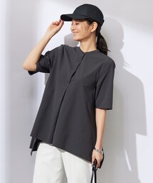 ICB（アイシービー）の「ヴィンテージスパンブロード バンドカラーブラウス（シャツ/ブラウス）」