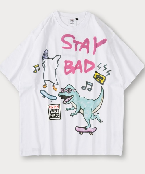 VISION STREET WEAR(ヴィジョンストリートウェア)の「【VISION STREET WEAR/ヴィジョンストリートウェア】guernika(ゲルニカ)コラボ 半袖Tシャツ バックプリント オーバーサイズ(Tシャツ/カットソー・メンズ・ホワイト/ブラック/レッド/ホワイト系その他/ブラック系その他/ホワイト系その他2/ブラック系その他2・M/L/XL)」の3枚目の写真