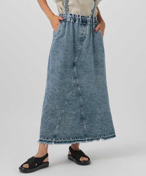 セール】[2WAYデザイン]ウエストギャザージャンパースカート