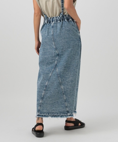 BAYFLOW（ベイフロー）の「[2WAYデザイン]ウエストギャザージャンパースカート（ジャンパースカート・レディース・ブラック/インディゴブルー/カーキ・SMALL/MEDIUM）」の11枚目の写真