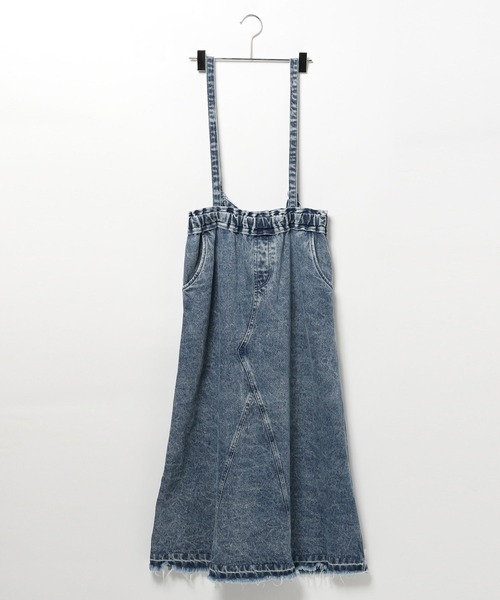 BAYFLOW（ベイフロー）の「[2WAYデザイン]ウエストギャザージャンパースカート（ジャンパースカート・レディース・ブラック/インディゴブルー/カーキ・SMALL/MEDIUM）」の14枚目の写真