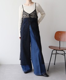 earth music&ecology | チュールレースレイヤードキャミドレ(ワンピース)