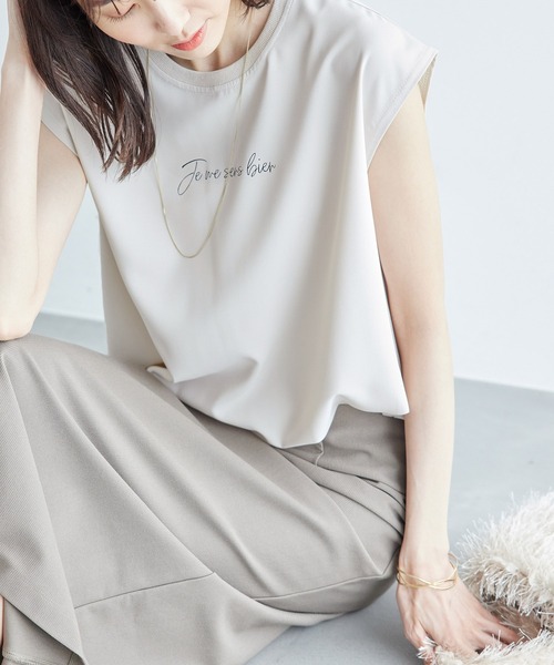 ROPE' PICNIC(ロペピクニック)の「冷感/カットジョーゼットトップス(Tシャツ/カットソー・レディース・ブラック/ブルー系その他4/ベージュ系その他・38)」の3枚目の写真
