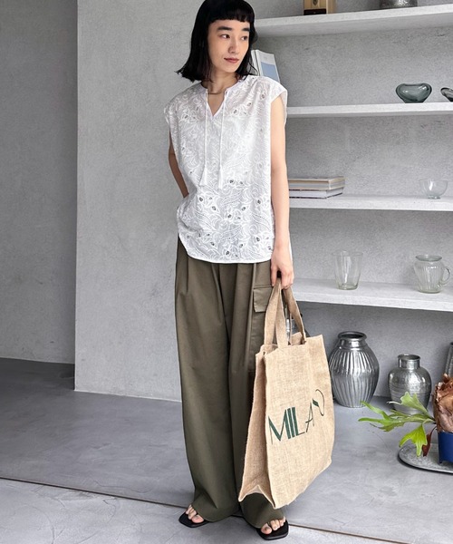 Doux archives（ドゥアルシーヴ）の「レースフレンチスリーブブラウス（シャツ/ブラウス・レディース・ピンク/ブラック/ホワイト・FREE）」の20枚目の写真