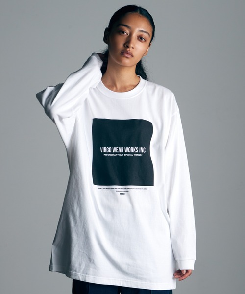 VIRGOwearworks(ヴァルゴウェアワークス)の「Tofu L/S(Tシャツ/カットソー・メンズ・ホワイト×ブラック/ブラック×ホワイト/ブラック系その他・2/4/3/5)」の1枚目の写真