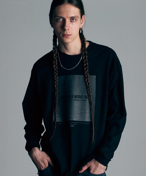 VIRGOwearworks(ヴァルゴウェアワークス)の「Tofu L/S(Tシャツ/カットソー・メンズ・ホワイト×ブラック/ブラック×ホワイト/ブラック系その他・2/4/3/5)」の3枚目の写真