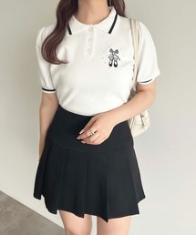 バレエ刺繍ポロニット【ZOZOTOWN限定アイテム】