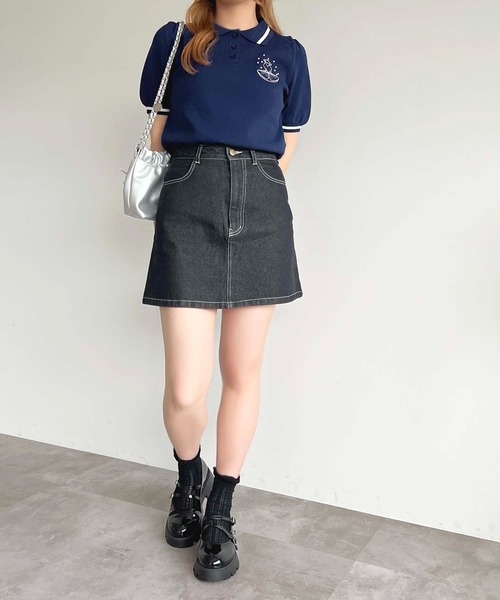 apres jour(アプレジュール)の「バレエ刺繍ポロニット【ZOZOTOWN限定アイテム】(ニット/セーター・レディース・ブラック系その他/オフホワイト/ネイビー/ブラック・フリー/X-LARGE)」の22枚目の写真
