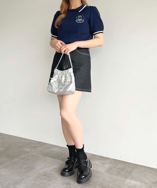 apres jour(アプレジュール)の「バレエ刺繍ポロニット【ZOZOTOWN限定アイテム】(ニット/セーター・レディース・ブラック系その他/オフホワイト/ネイビー/ブラック・フリー/X-LARGE)」の21枚目の写真