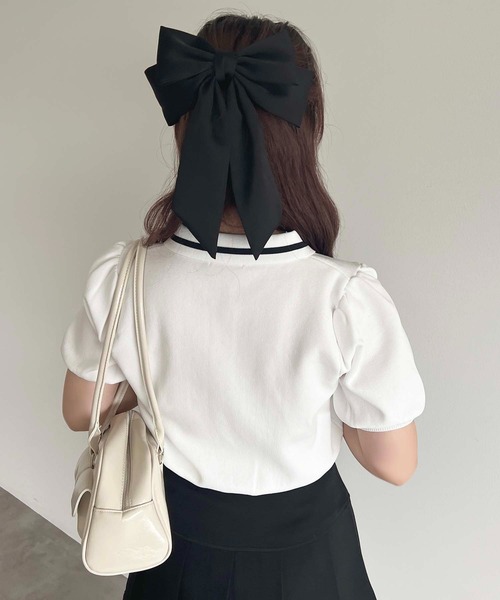apres jour(アプレジュール)の「バレエ刺繍ポロニット【ZOZOTOWN限定アイテム】(ニット/セーター・レディース・ブラック系その他/オフホワイト/ネイビー/ブラック・フリー/X-LARGE)」の13枚目の写真