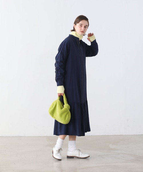 Kelen（ケレン）の「「KELEN/ケレン」ノットデザイン エコファーバッグ（トートバッグ・レディース・ライトカーキ/ピンク/オレンジ/ブルー・FREE）」の14枚目の写真