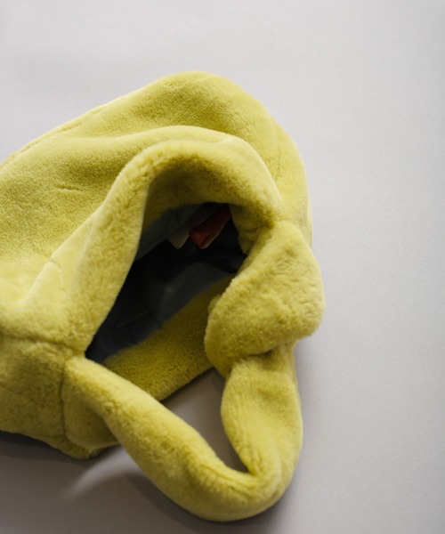 Kelen（ケレン）の「「KELEN/ケレン」ノットデザイン エコファーバッグ（トートバッグ・レディース・ライトカーキ/ピンク/オレンジ/ブルー・FREE）」の19枚目の写真