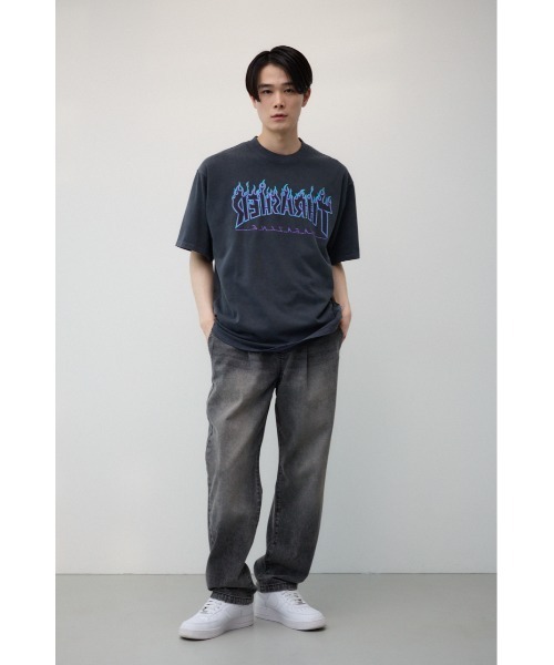 AZUL by moussy(アズールバイマウジー)の「AZUL DENIM リラックスワイドデニム(デニムパンツ・メンズ・ブラック/ブルー/ライトブルー・FREE)」の6枚目の写真