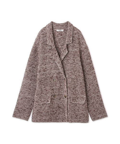 SNIDEL(スナイデル)の「ニットジャケット(その他アウター・レディース・グレー/キャメル/ピンク・FREE)」の4枚目の写真