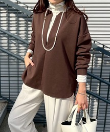 Emma Taylor（エマテイラー）の「【新色追加！】ライトダンボールフロント2wayロングスリーブプルオーバー（Tシャツ/カットソー）」