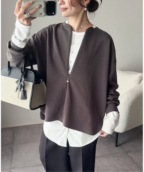 新色追加！】ライトダンボールフロント2wayロングスリーブプルオーバー