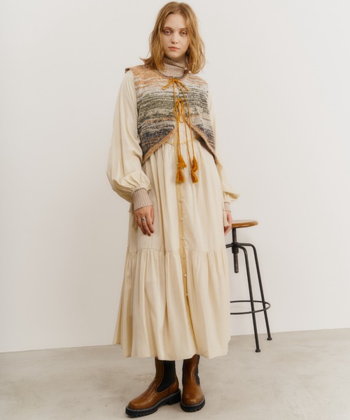 Unitage（ユニテージ）の「ブークレグラデーションニットベスト（ベスト・レディース・グレー/ブルー・FREE）」の20枚目の写真