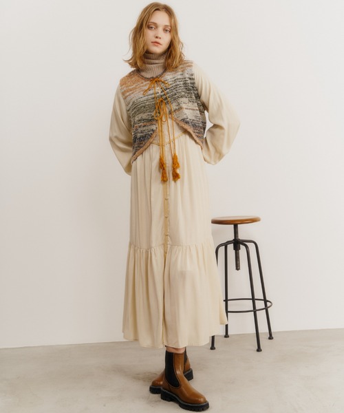 Unitage（ユニテージ）の「ブークレグラデーションニットベスト（ベスト・レディース・グレー/ブルー・FREE）」の21枚目の写真