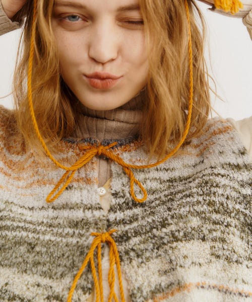 Unitage（ユニテージ）の「ブークレグラデーションニットベスト（ベスト・レディース・グレー/ブルー・FREE）」の17枚目の写真