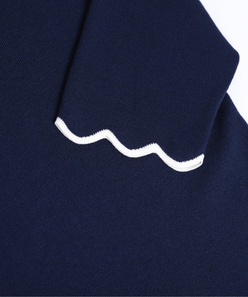 La-gemme(ラジェム)の「スカラップ5分袖トップス(Tシャツ/カットソー・レディース・ホワイト×ブラック/ブラック/ネイビー/ホワイト・フリー)」の21枚目の写真
