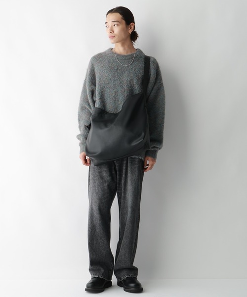 RAGEBLUE（レイジブルー）の「シンセティックレザー/ラージショルダーバッグ（ショルダーバッグ・メンズ・ブラック・FREE）」の8枚目の写真