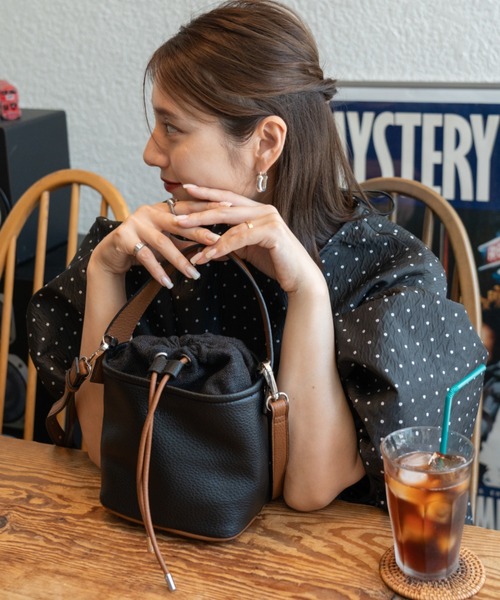 Rename 2way コンビ 巾着 トート ハンド ショルダーバッグ