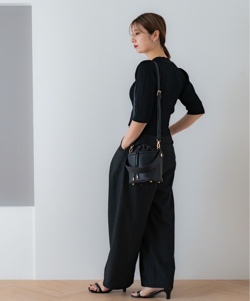 Rename（リネーム）の「Rename 2way コンビ 巾着 トート ハンド ショルダーバッグ （ショルダーバッグ・レディース・モカ/ブラック系その他/アイボリー/ブラック・FREE）」の7枚目の写真