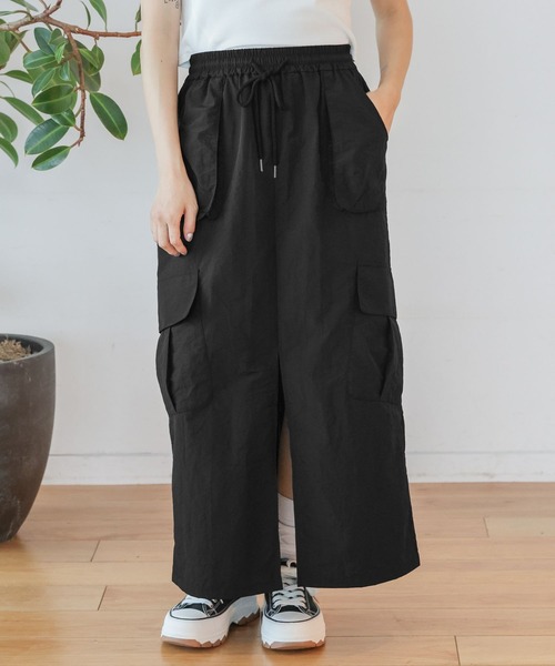 3.3 Field Trip （3.3フィールドトリップ）の「3.3 Field Trip／ナイロンカーゴロングスカート（スカート・レディース・チャコール/ブラック・FREE）」の22枚目の写真