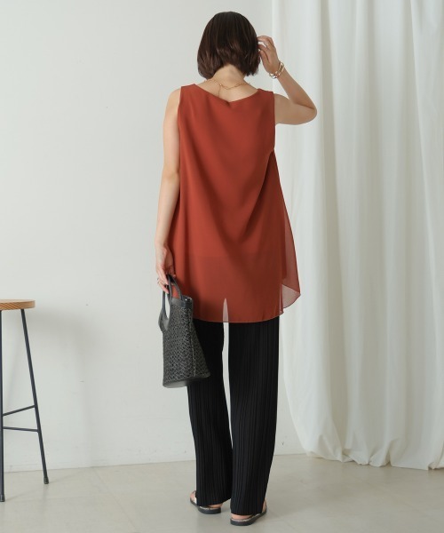 Bou Jeloud（ブージュルード）の「プリーツパンツ（その他パンツ・レディース・オフホワイト/ブラック/グレイッシュベージュ・M）」の22枚目の写真