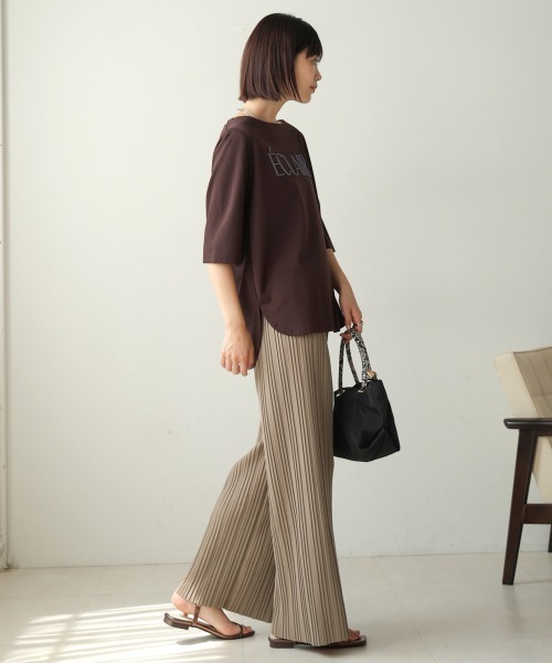 Bou Jeloud（ブージュルード）の「プリーツパンツ（その他パンツ・レディース・オフホワイト/ブラック/グレイッシュベージュ・M）」の13枚目の写真