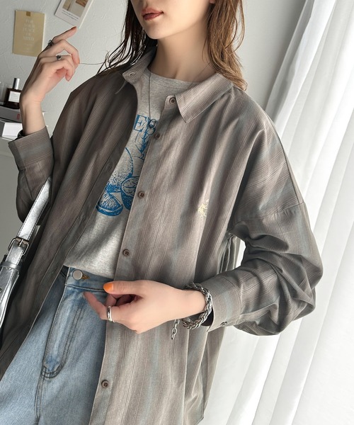 セール】洗練されたデザインで大人見え。綿100％ワンポイント胸刺繍先