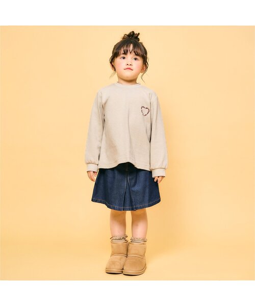 Seraph(セラフ)の「ハートロゴTシャツ(Tシャツ/カットソー・キッズ・ブラック/ベージュ/ピンク・90/140/130/80/120/110/100)」の4枚目の写真