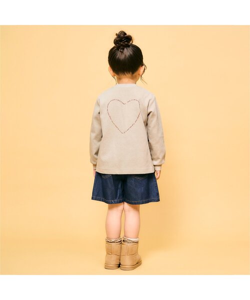 Seraph(セラフ)の「ハートロゴTシャツ(Tシャツ/カットソー・キッズ・ブラック/ベージュ/ピンク・90/140/130/80/120/110/100)」の5枚目の写真