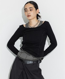 STUDIOUS | 【STUDIOUS/ステュディオス】シルクカシミアウールトップス/セットアップ可能(Tシャツ/カットソー)