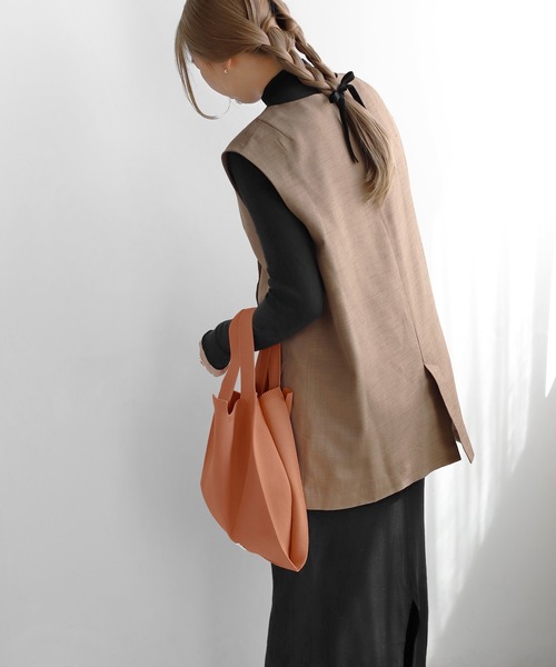 ANEMONE（アネモネ）の「シンプルニットトートバッグ[M]【動画あり】（トートバッグ・レディース・ターコイズブルー/ピンク/ダークグレー/オレンジ/ネイビー/アイボリー/ラベンダー/ブルー/O・FREE）」の8枚目の写真