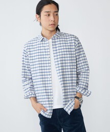 SHIPS: レギュラーカラー オンブレ チェック ネルシャツ