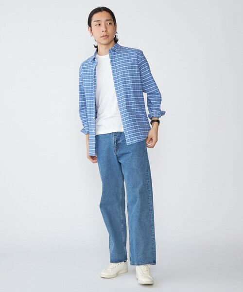 SHIPS（シップス）の「SHIPS: レギュラーカラー オンブレ チェック ネルシャツ（シャツ/ブラウス・メンズ・オフホワイト/レッド/ライトブルー/ブラウン・SMALL/X-LARGE/LARGE/MEDIUM）」の7枚目の写真