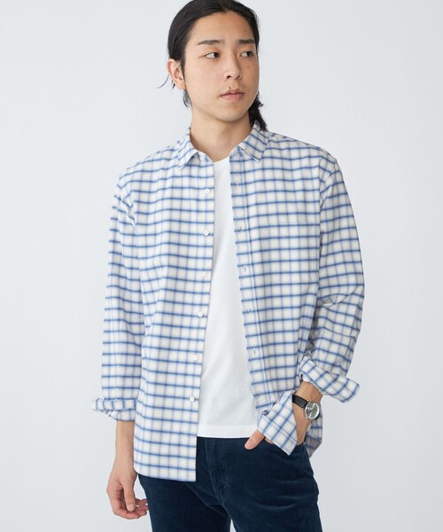 SHIPS（シップス）の「SHIPS: レギュラーカラー オンブレ チェック ネルシャツ（シャツ/ブラウス・メンズ・オフホワイト/レッド/ライトブルー/ブラウン・SMALL/X-LARGE/LARGE/MEDIUM）」の20枚目の写真