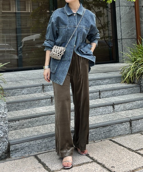 DouDou（ドゥドゥ）の「【WEB限定】デニムジャケット（デニムジャケット・レディース・ネイビー・FREE）」の7枚目の写真